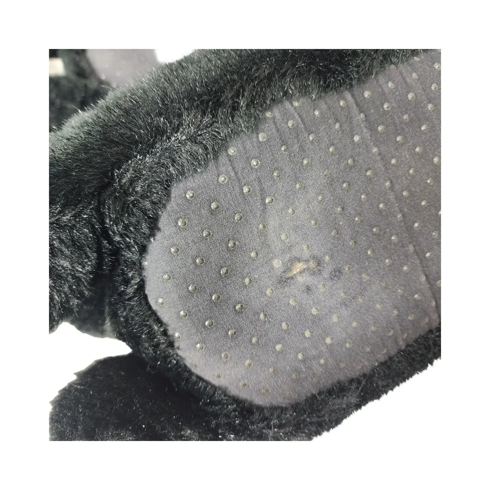 Black Lab Puppy‎ Dog Slippers Cozy Plush Warm Lounge Wear Size Medium 7-8